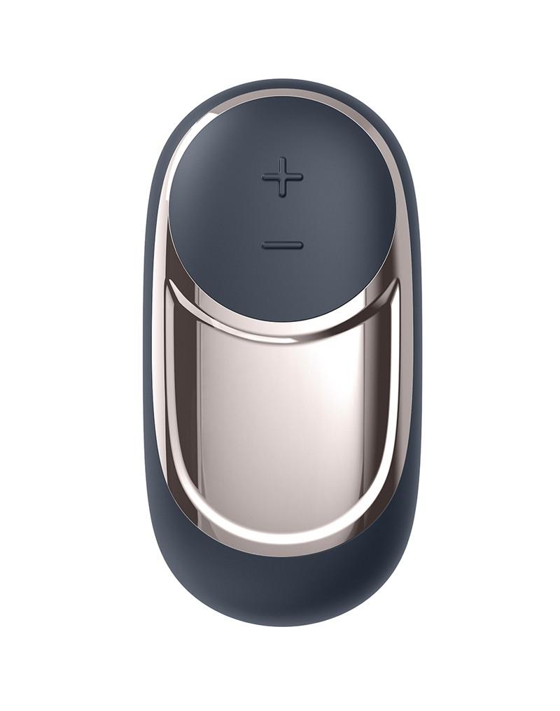 Vibrator Satisfyer Dark Desire Mini, Albastru Deschis, Silicon, USB, 9 cm