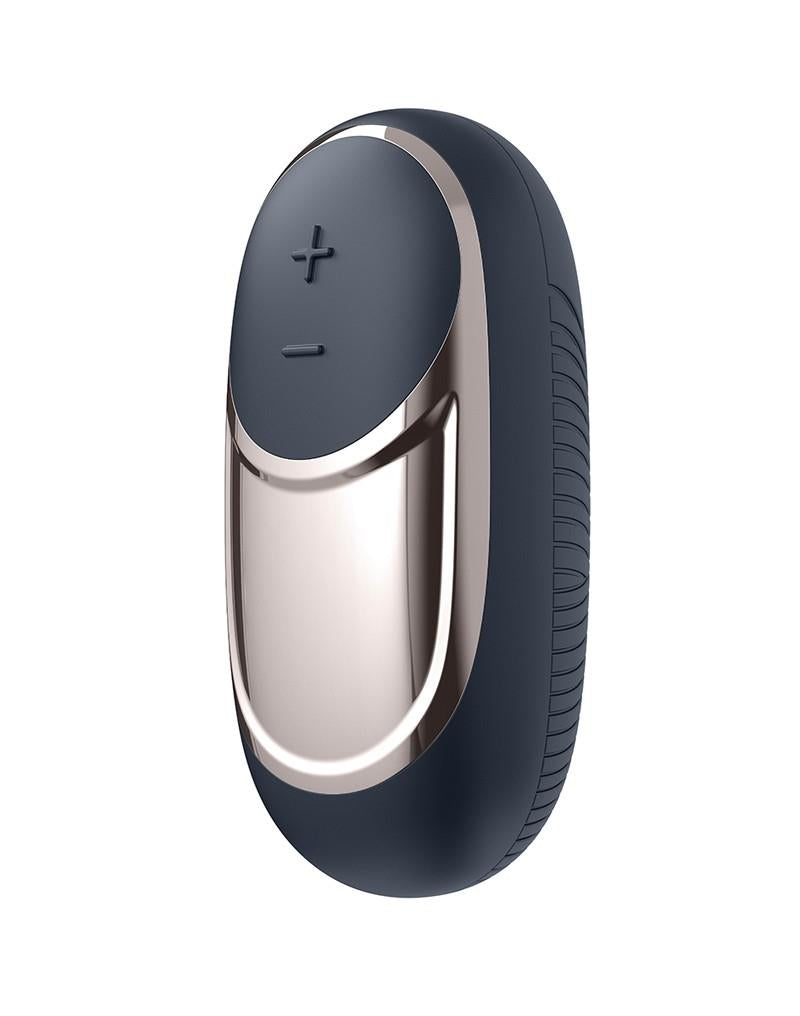 Vibrator Satisfyer Dark Desire Mini, Albastru Deschis, Silicon, USB, 9 cm