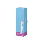 Vibrator Satisfyer Wand-er pentru femei (alb/crom)