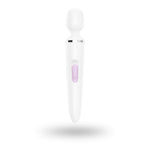 Vibrator Satisfyer Wand-er pentru femei (alb/crom)