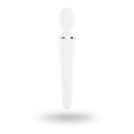 Vibrator Satisfyer Wand-er pentru femei (alb/crom)