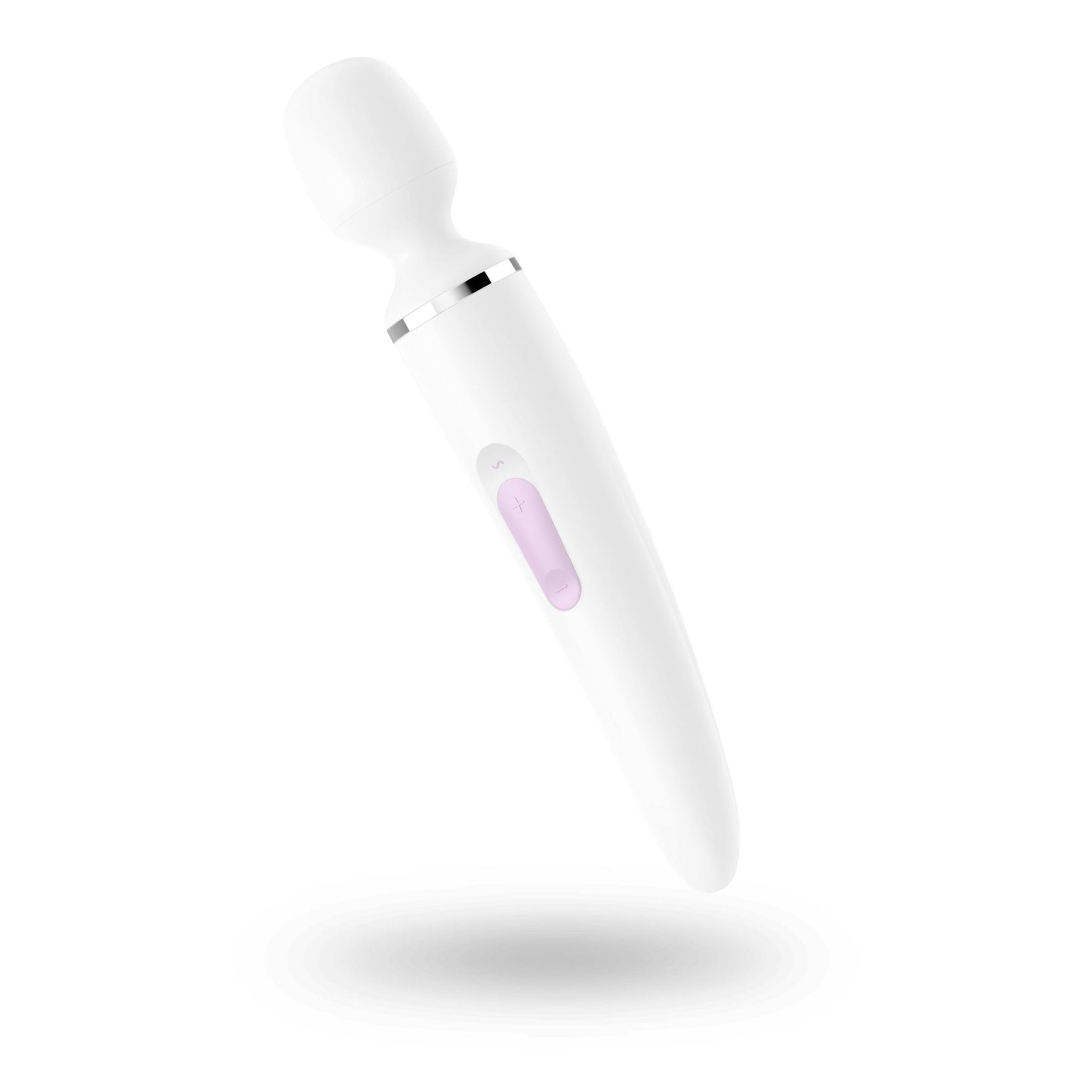 Vibrator Satisfyer Wand-er pentru femei (alb/crom)