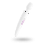 Vibrator Satisfyer Wand-er pentru femei (alb/crom)