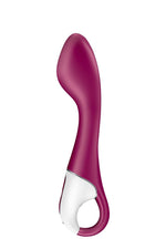 Vibrator Satisfyer Hot Spot G-Spot, silicon încălzit, 20,5 cm, culoare vișinie