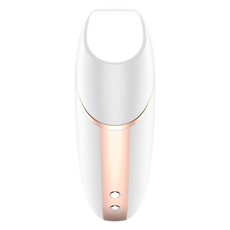 Stimulator clitoridian Satisfyer Love Triangle, alb, cu aplicație