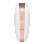 Stimulator clitoridian Satisfyer Love Triangle, alb, cu aplicație