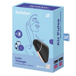 Vibrator Satisfyer Love Triangle controlat prin aplicație, negru
