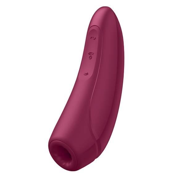 Stimulator clitoridian Satisfyer Curvy 1+ Airwave, roz/roșu