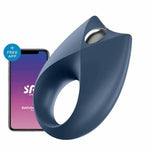 Inel vibrant Satisfyer Royal One Blue cu stimulare clitorală
