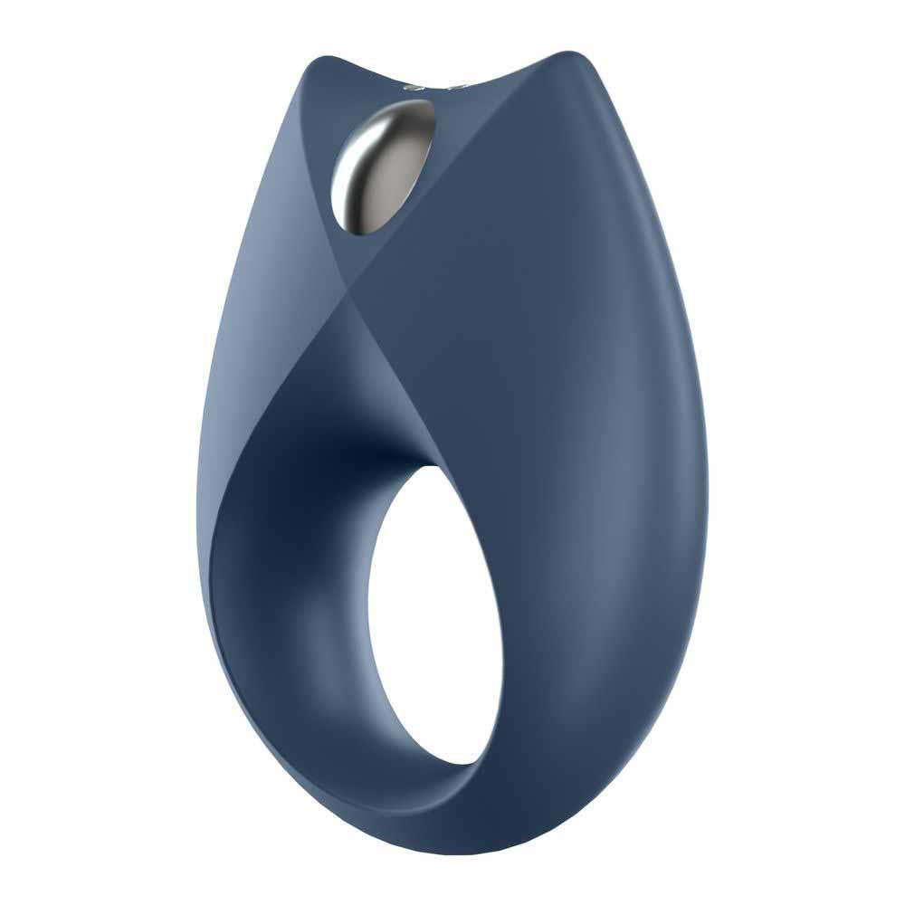 Inel vibrant Satisfyer Royal One Blue cu stimulare clitorală