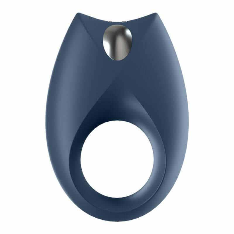 Inel vibrant Satisfyer Royal One Blue cu stimulare clitorală