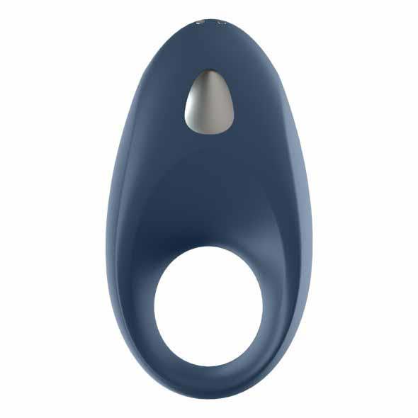 Inel vibrant Satisfyer Mighty One Blue cu aplicație