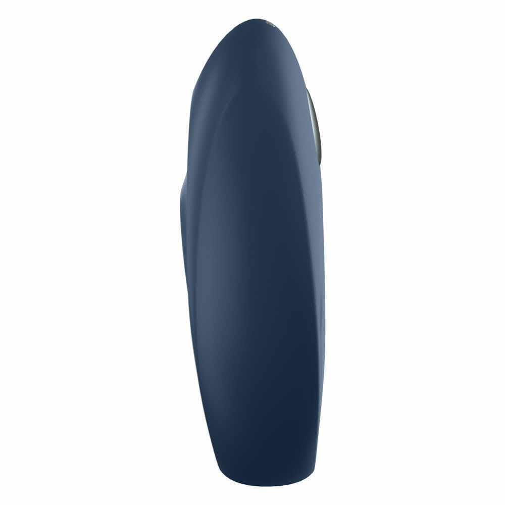 Inel vibrant Satisfyer Mighty One Blue cu aplicație