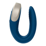 Stimulator clitoridian Satisfyer Double Love Blue cu telecomandă USB