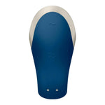 Stimulator clitoridian Satisfyer Double Love Blue cu telecomandă USB