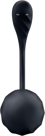 Ou vibrant Satisfyer Ribbed Petal, negru