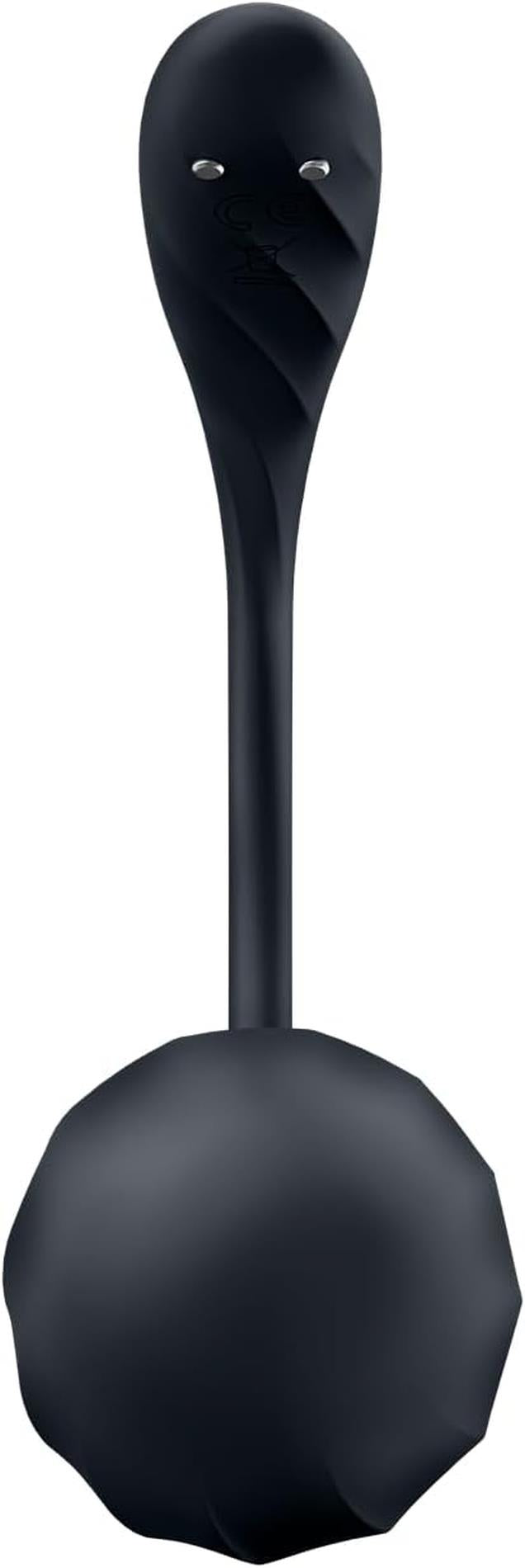 Ou vibrant Satisfyer Ribbed Petal, negru