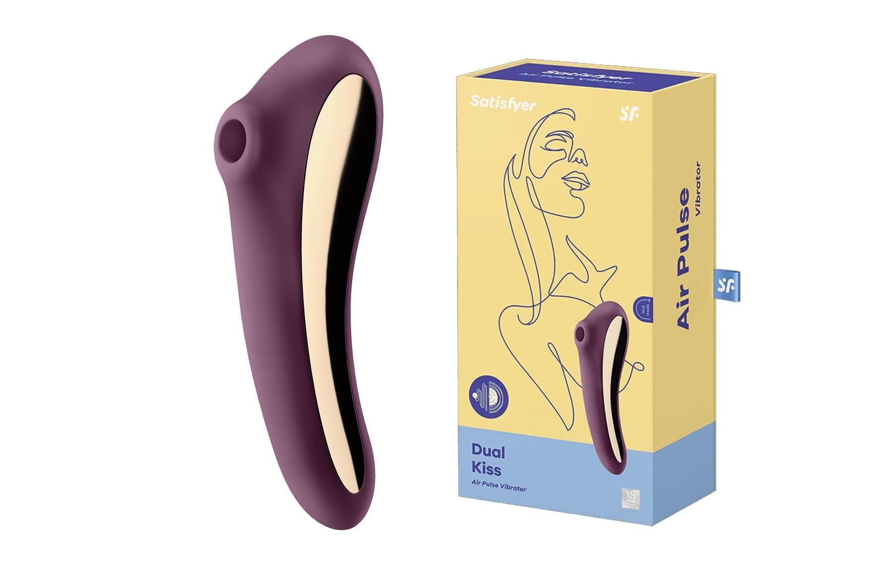 Stimulator USB Satisfyer Dual Kiss Roșu
