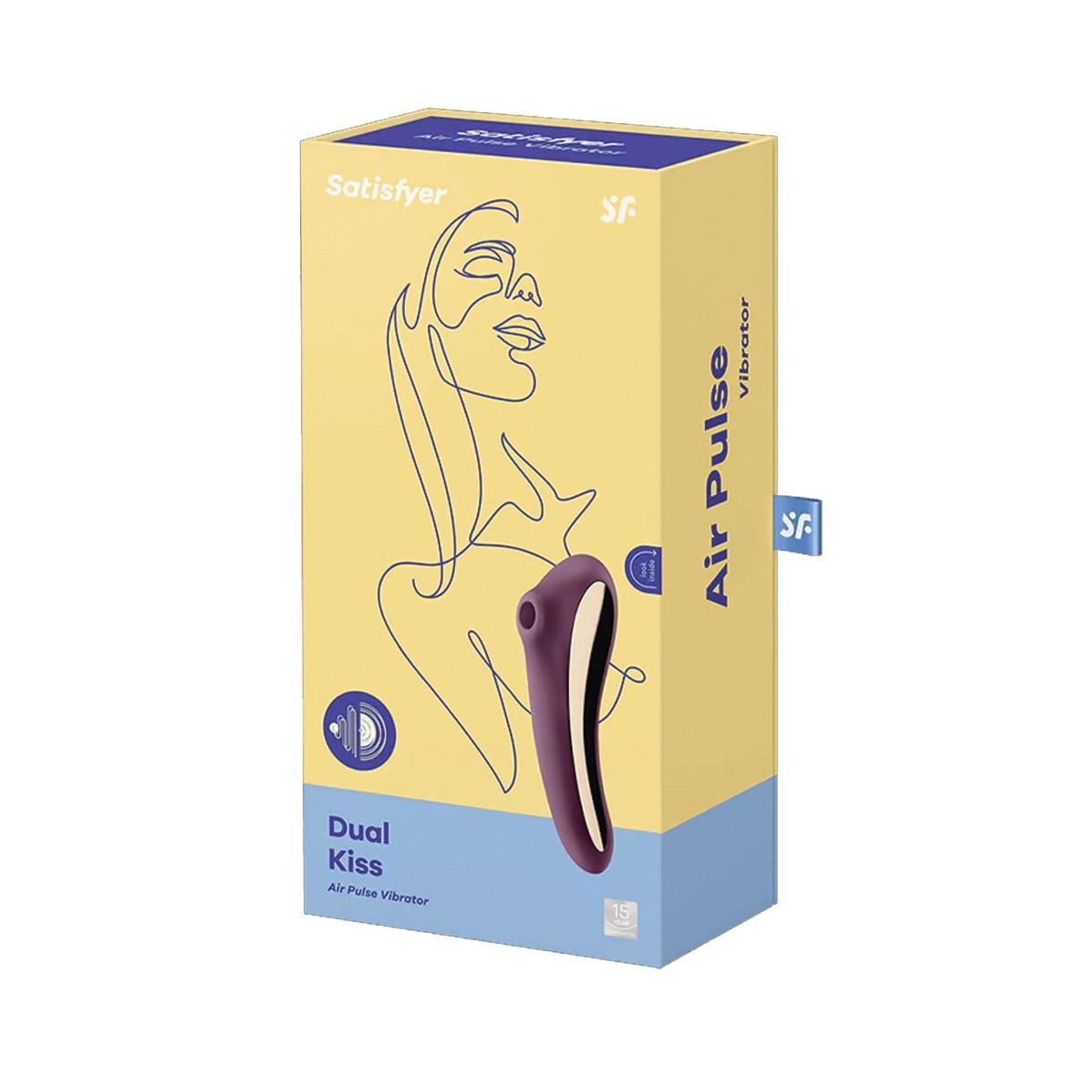 Stimulator USB Satisfyer Dual Kiss Roșu