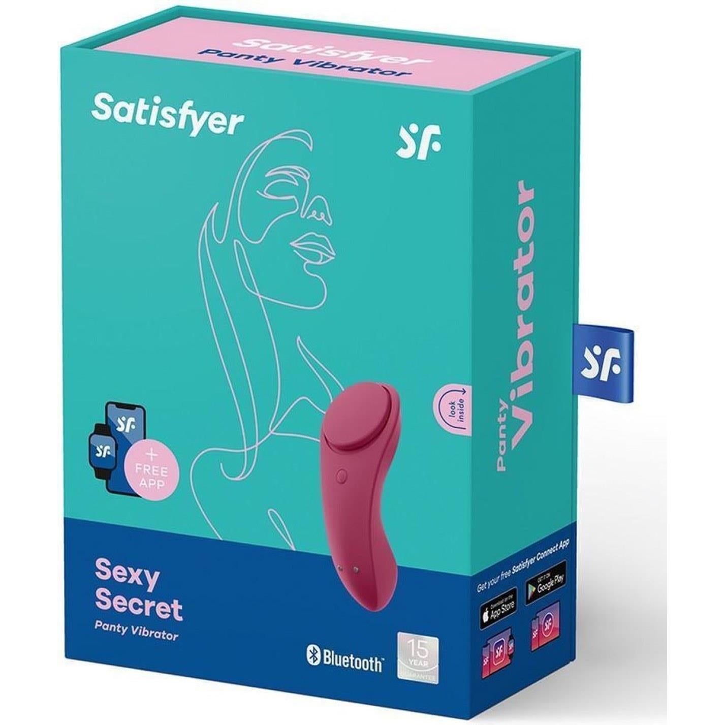 Stimulator clitoridian Satisfyer Sexy Secret pentru chiloți, roșu
