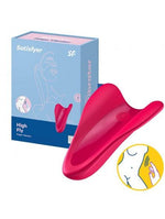 Stimulator de deget USB Satisfyer High Fly din silicon roșu