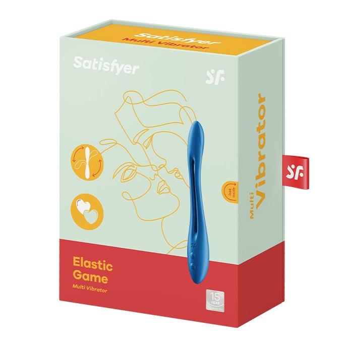 Vibrator flexibil Satisfyer Elastic Game, albastru închis, 22 cm