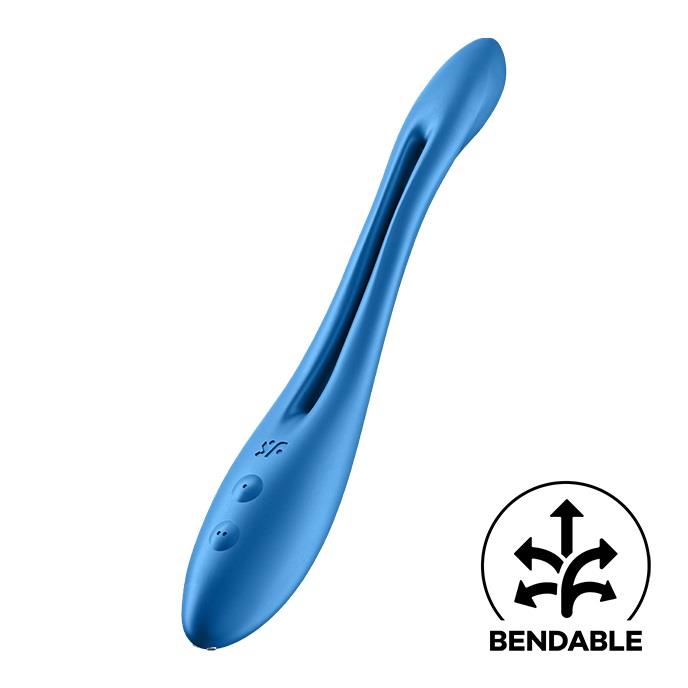 Vibrator flexibil Satisfyer Elastic Game, albastru închis, 22 cm