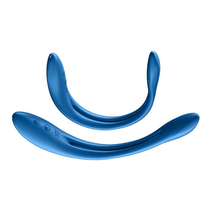 Vibrator flexibil Satisfyer Elastic Game, albastru închis, 22 cm