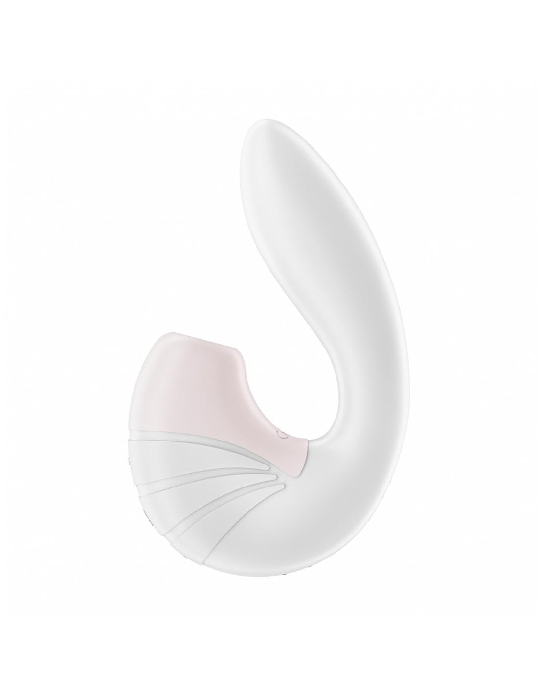 Vibrator Satisfyer Supernova reglabil din silicon alb, USB, 17 cm