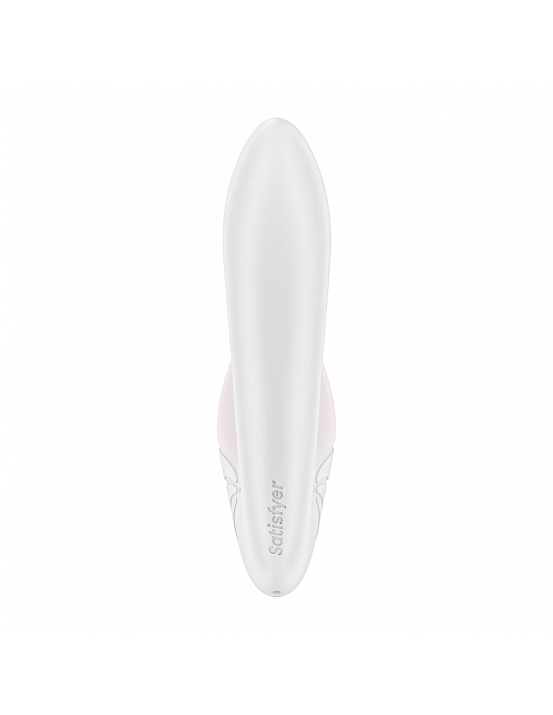 Vibrator Satisfyer Supernova reglabil din silicon alb, USB, 17 cm