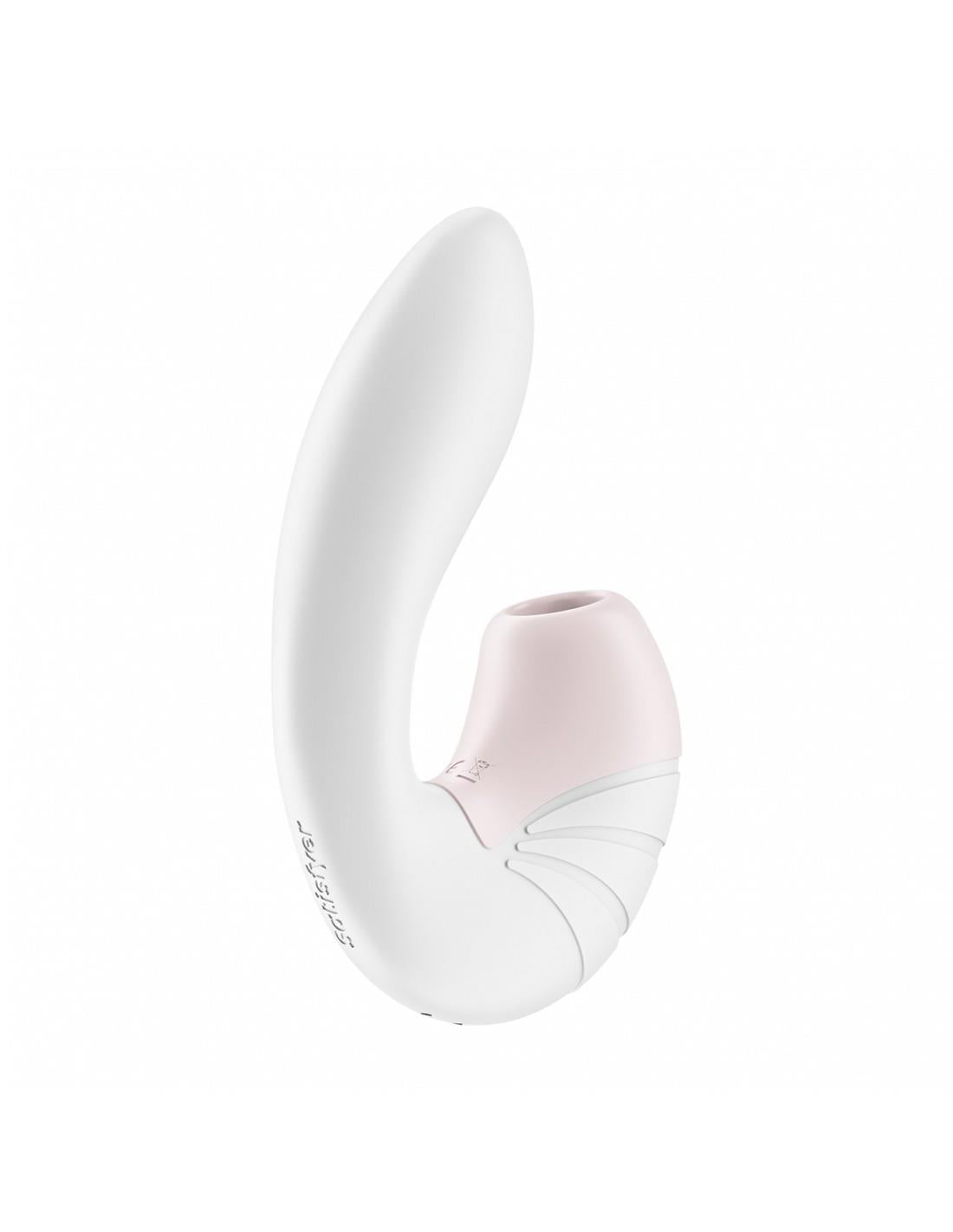 Vibrator Satisfyer Supernova reglabil din silicon alb, USB, 17 cm