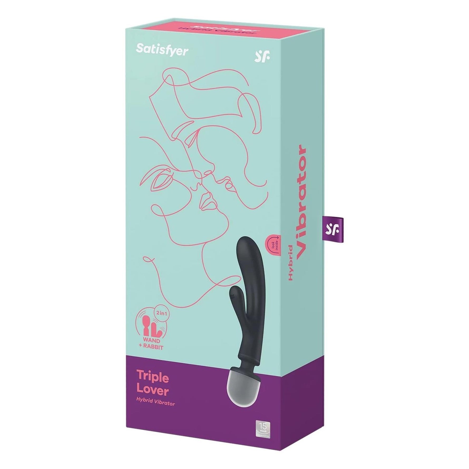 Vibrator Satisfyer Triple Lover pentru punctul G, gri