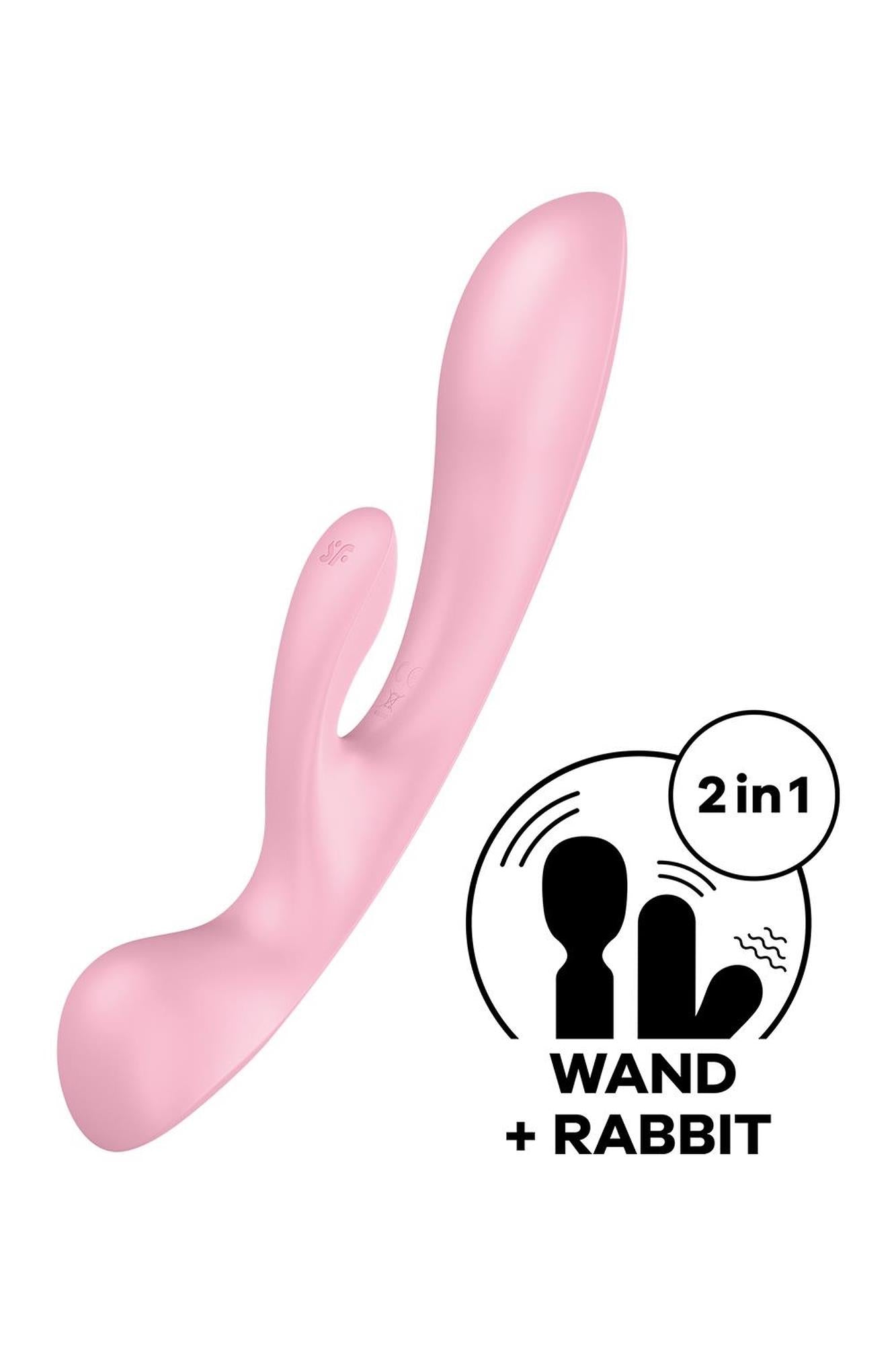 Vibrator Satisfyer Triple Oh Bunny roz cu 3 motoare USB