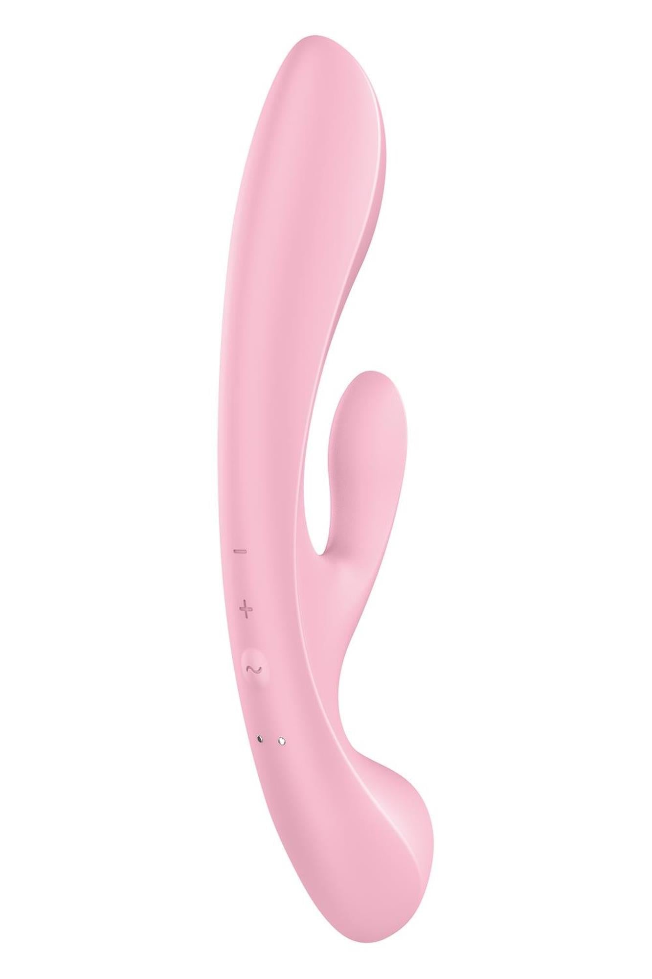 Vibrator Satisfyer Triple Oh Bunny roz cu 3 motoare USB