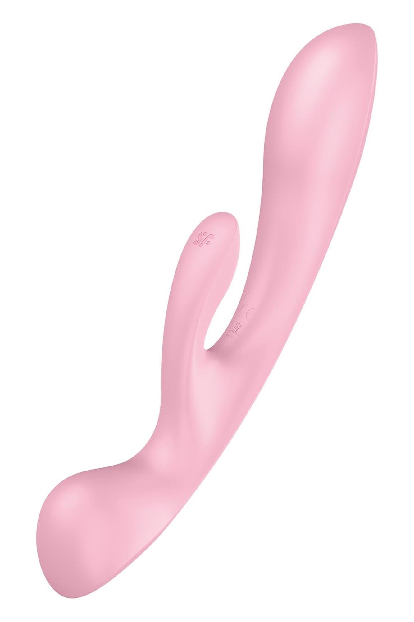 Vibrator Satisfyer Triple Oh Bunny roz cu 3 motoare USB