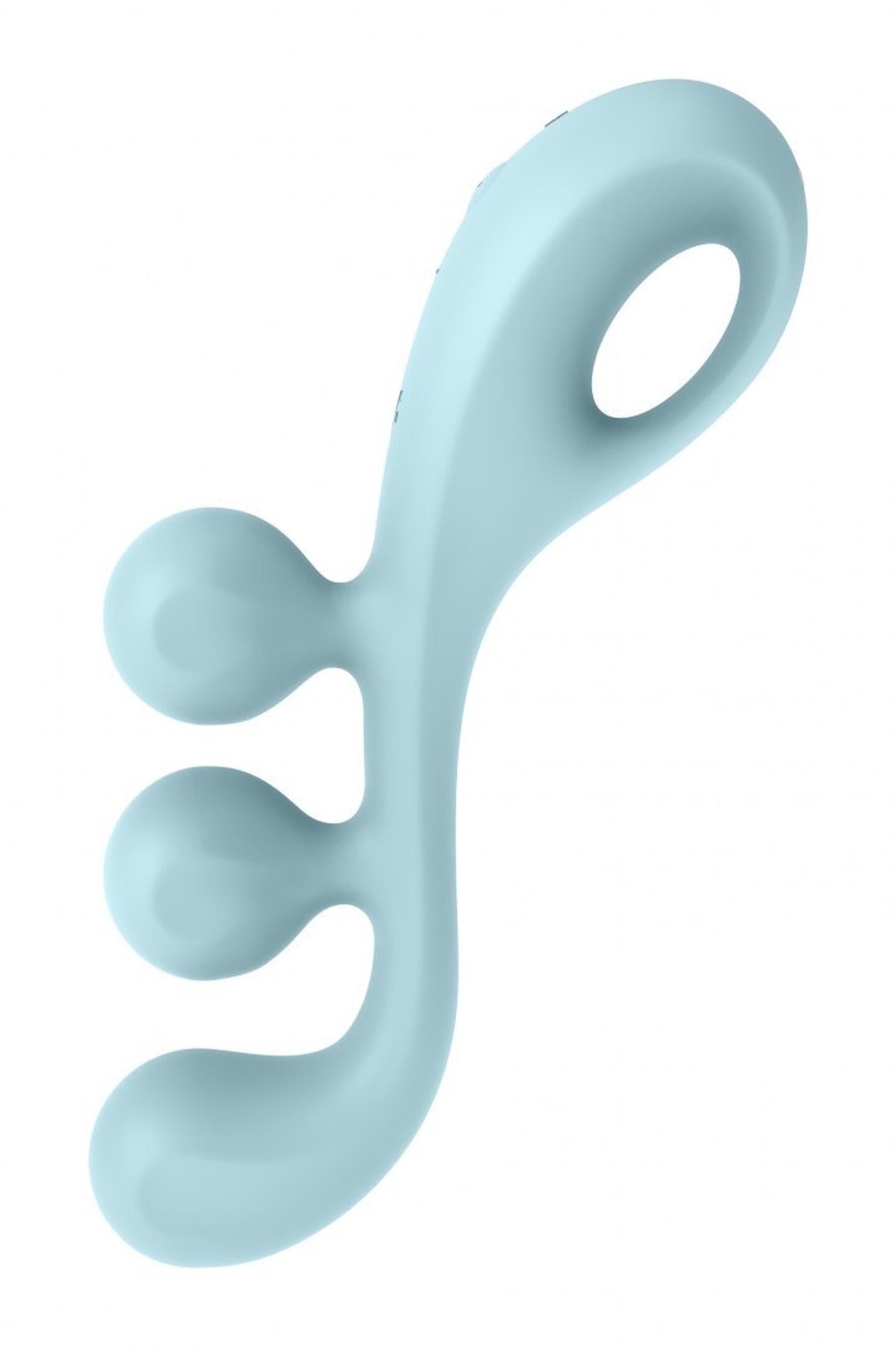 Stimulator USB Satisfyer Tri Ball 2 din silicon albastru deschis