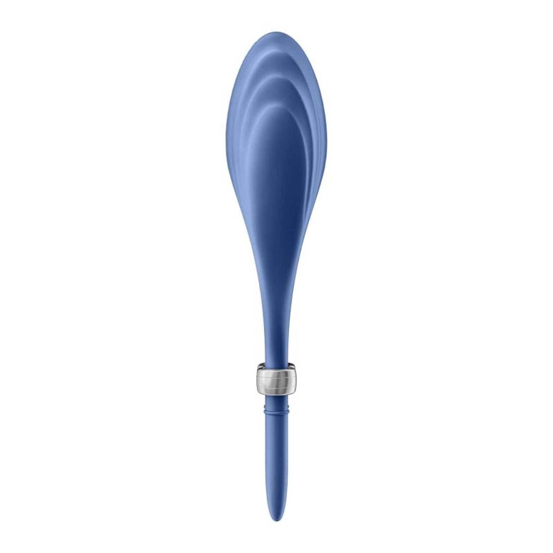Inel vibrant reglabil pentru penis Satisfyer Duelist Blue USB