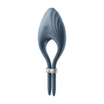 Inel vibrant reglabil pentru penis Satisfyer Duelist, albastru închis