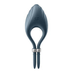 Inel vibrant reglabil pentru penis Satisfyer Duelist, albastru închis