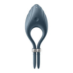 Inel vibrant reglabil pentru penis Satisfyer Duelist, albastru închis
