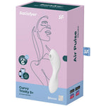 Stimulator Clitoridian Satisfyer Curvy Trinity 5 din Silicon, Alb