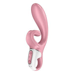 Vibrator Satisfyer Hug Me roz din silicon pentru punctul G cu aplicație USB