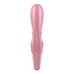 Vibrator Satisfyer Hug Me roz din silicon pentru punctul G cu aplicație USB