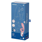 Vibrator Satisfyer Hug Me roz din silicon pentru punctul G cu aplicație USB