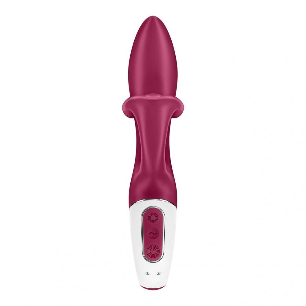 Vibrator Satisfyer Embrace Me pentru punctul G, silicon, roșu, 20,5 cm