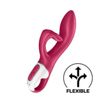 Vibrator Satisfyer Embrace Me pentru punctul G, silicon, roșu, 20,5 cm