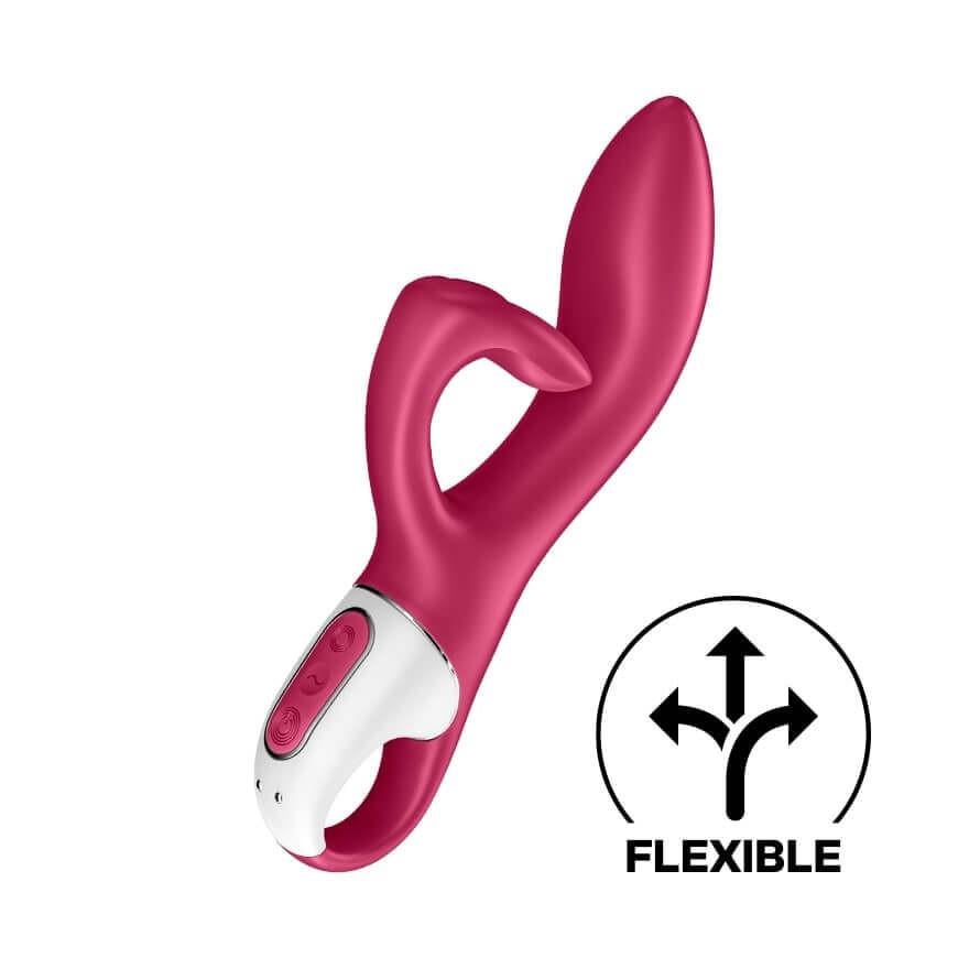 Vibrator Satisfyer Embrace Me pentru punctul G, silicon, roșu, 20,5 cm