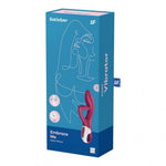 Vibrator Satisfyer Embrace Me pentru punctul G, silicon, roșu, 20,5 cm