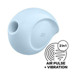 Stimulator clitoridian Satisfyer Sugar Rush Blue USB, rezistent la apă