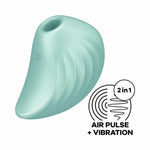 Stimulator clitoridian Satisfyer Pearl Diver din silicon albastru, 9 cm, USB